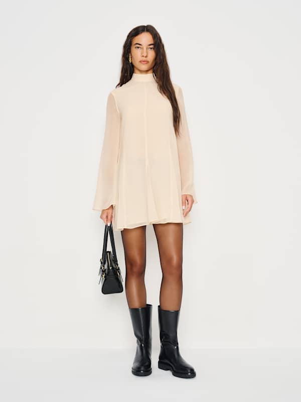 Dorinda Mid Shaft Boot - Black Leather